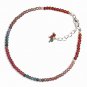 Multi Sapphire Round 2-2.5mm Faceted beads adjustable stacking bracelet
