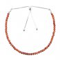 Spessartite Garnet Round 3mm Faceted beads adjustable stacking bracelet
