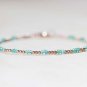 Zambian Emerald Rondelle 2mm Faceted beads adjustable stacking bracelet