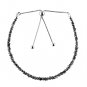 Black Diamond Nugget Tumble 2mm Rough beads adjustable stacking bracelet