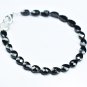 Black Spinel Pear 5X6.5-5X7mm Faceted beads adjustable stacking bracelet