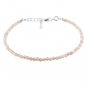 Chocolate Moonstone Round 3mm Faceted beads adjustable stacking bracelet