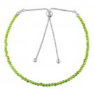 Chrome Diopside Round 2-2.5mm Faceted beads adjustable stacking bracelet