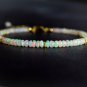 Ethiopian Opal Rondelle 3.5mm Faceted beads adjustable stacking bracelet