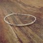 Fresh Water Pearl Rondelle 3mm Smooth beads adjustable stacking bracelet