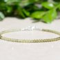 Green Garnet Rondelle 2.5-3mm Faceted beads adjustable stacking bracelet