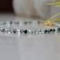Green Moss Agate Round 2-2.5mm Smooth beads adjustable stacking bracelet