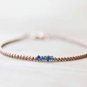 Kyanite Rondelle 3mm Faceted & Smooth beads adjustable stacking bracelet