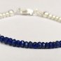 Lapis Lazuli Rondelle 3-3.5mm Faceted beads adjustable stacking bracelet
