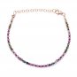 Multi Tourmaline Rondelle 3mm Faceted beads adjustable stacking bracelet