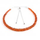 Orange Kyanite Rondelle 3-5mm Faceted beads adjustable stacking bracelet