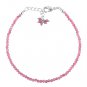 Pink Tourmaline Round 2-2.5mm Faceted beads adjustable stacking bracelet