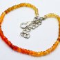 Shaded Carnelian Rondelle 3mm Faceted beads adjustable stacking bracelet