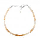 Shaded Moonstone Rondelle 3mm Faceted beads adjustable stacking bracelet