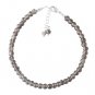 Smoky Quartz Rondelle 3-3.5mm Faceted beads adjustable stacking bracelet