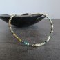 African Turquoise Rondelle 3mm Faceted beads adjustable stacking bracelet
