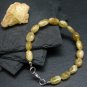 Agni Gold Danburite Oval 6x12mm Smooth beads adjustable stacking bracelet