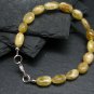 Agni Gold Danburite Oval 6x10mm Smooth beads adjustable stacking bracelet
