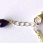Amethyst & Peridot Mix 2.5-6mm Faceted beads adjustable stacking bracelet
