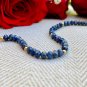 Blue Sapphire Rondelle 4-4.5mm Faceted beads adjustable stacking bracelet