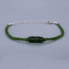 Chrome Diopside Rondelle 2-5mm Faceted beads adjustable stacking bracelet