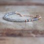 Coated Labradorite Round 3.5mm Faceted beads adjustable stacking bracelet