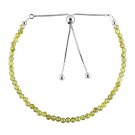 Demantoid Garnet Round 2.5-3mm Faceted beads adjustable stacking bracelet