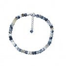 Dendrite Opal Rondelle 3.5-4mm Faceted beads adjustable stacking bracelet