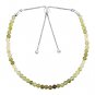 Green Tourmaline Round 3-3.5mm Faceted beads adjustable stacking bracelet