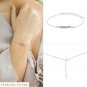 Lavender Amethyst Round 2.5-3mm Smooth beads adjustable stacking bracelet