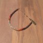 Mexican Fire Opal Rondelle 3mm Faceted beads adjustable stacking bracelet