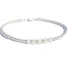 Rainbow Moonstone Rondelle 4mm Faceted beads adjustable stacking bracelet