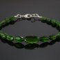 Chrome Diopside Oval 3x6-8x14mm Faceted beads adjustable stacking bracelet