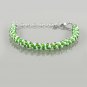 Chrome Diopside & Pearl Mix 2.5-3mm Mix beads adjustable stacking bracelet