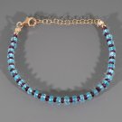 Garnet & Apatite Rondelle 2-4mm Faceted beads adjustable stacking bracelet