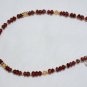 Garnet & Carnelian Rondelle 3mm Faceted beads adjustable stacking bracelet