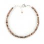 Grey Moonstone Rondelle 3-3.5mm Faceted beads adjustable stacking bracelet