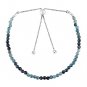 Indicolite Tourmaline Round 3mm Faceted beads adjustable stacking bracelet