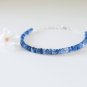 Kyanite & Iolite Rondelle 3-4mm Faceted beads adjustable stacking bracelet