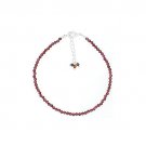 Mozambique Garnet Round 2-2.5mm Faceted beads adjustable stacking bracelet