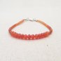 Orange Carnelian Rondelle 2-4mm Faceted beads adjustable stacking bracelet