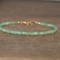 Shaded Chrysoprase Rondelle 3mm Faceted beads adjustable stacking bracelet