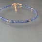 Blue Sapphire Rondelle 2.5-3.5mm Faceted beads adjustable stacking bracelet