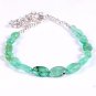 Colombian Emerald Oval 4x6-7x10mm Smooth beads adjustable stacking bracelet