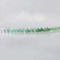 Emerald & Clear Quartz Round 2mm Faceted beads adjustable stacking bracelet