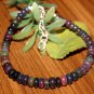 Ethiopian Black Opal Tyre 4-4.5mm Smooth beads adjustable stacking bracelet