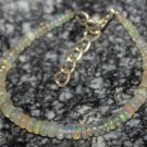Ethiopian Opal Rondelle 2.5-3.5mm Smooth beads adjustable stacking bracelet