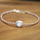 Fresh Water Pearl Oval 3x4-8x10mm Smooth beads adjustable stacking bracelet