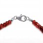Indian Red Garnet Rondelle 3-4mm Faceted beads adjustable stacking bracelet