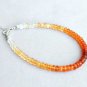 Mexican Fire Opal Rondelle 3.5mm Faceted beads adjustable stacking bracelet